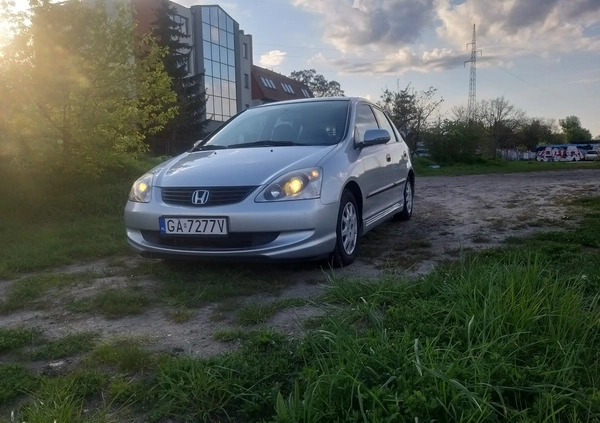 Honda Civic cena 7300 przebieg: 271000, rok produkcji 2004 z Sopot małe 631